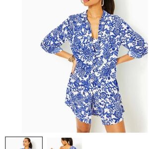 Lilly Pulitzer Natalie Shirtdress Cover-Up - Deeper Coconut Ride With Me